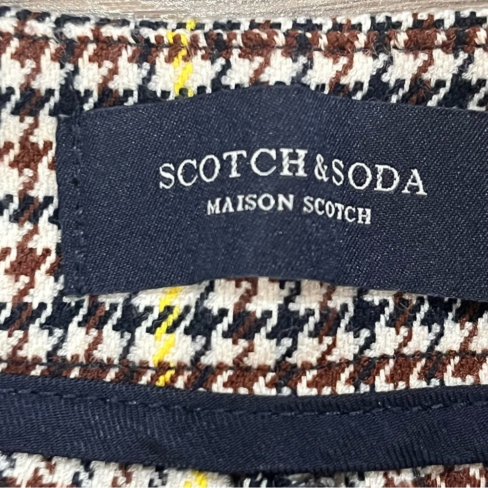 Scotch And Soda plaid Wide-Leg High-Rise Checked Pants Size S - Picture 13 of 16